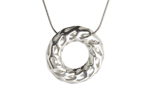 DRAGON, Omega Pendant. Solid Structure. Perfect Co in Polished Silver