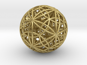 Sphere of Sacred Union 2.5" (No Bale) in Natural Brass