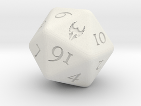 D20 D&D Paladin's Dice in White Natural Versatile Plastic