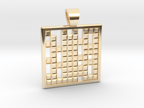 Primes's grid [pendant] in 14k Gold Plated Brass