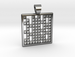 Primes's grid [pendant] in Polished Silver