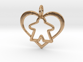 Meeple Pendant - precious in Polished Bronze