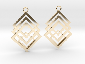 Geometrical earrings no.1 in 14K Yellow Gold: Small