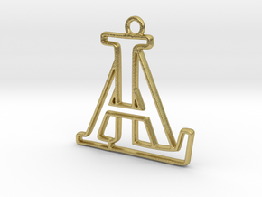 Monogram with initials A&L in Natural Brass