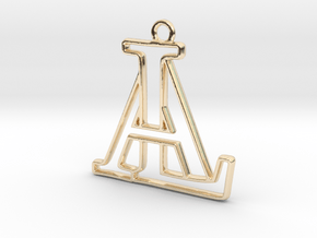 Monogram with initials A&L in 14k Gold Plated Brass
