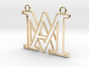 Monogram with initials A&M in 14K Yellow Gold