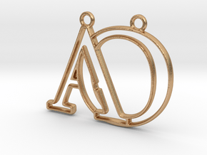 Monogram with initials A&O in Natural Bronze