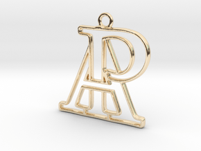 Monogram with initials A&P in 14k Gold Plated Brass