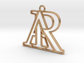 Monogram with initials A&R in Natural Bronze