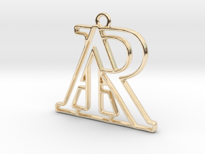 Monogram with initials A&R in 14K Yellow Gold