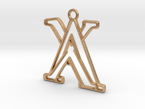 Monogram with initials A&X in Natural Bronze