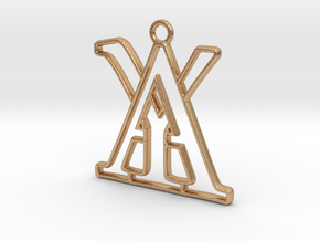 Monogram with initials A&Y in Natural Bronze