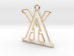 Monogram with initials A&Y in 14K Yellow Gold