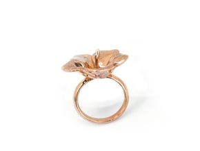 Hawaiian Hibiscus Ring in 14k Rose Gold Plated Brass: 4.5 / 47.75
