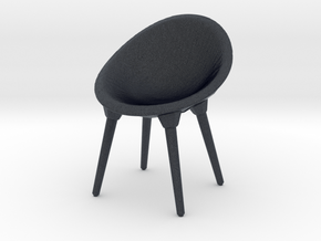 Miniature Diesel Rock Chair - Moroso in Black PA12: 1:12