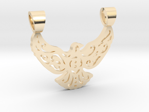 Lacework bird [pendant] in 14k Gold Plated Brass