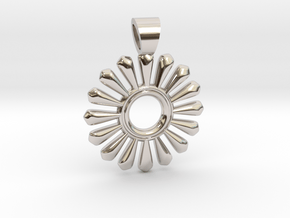 Sun of teeth in Rhodium Plated Brass