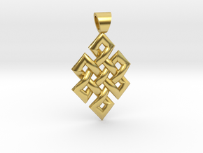 Flag knot [pendant] in Polished Brass
