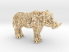Warthog (adult male) in 14k Gold Plated Brass