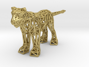 Lion (adult female) in Natural Brass