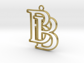 Monogram with initials B&B in Natural Brass