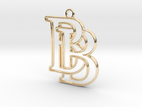 Monogram with initials B&B in 14K Yellow Gold