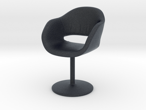 Miniature Busnelli Charme Chair - Revolving Base in Black PA12: 1:12