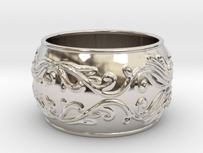 Lady Warrior bracelet in Rhodium Plated Brass: Small