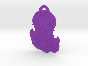 Chibi Mermaid in Purple Processed Versatile Plastic