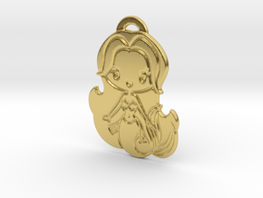 Chibi Mermaid in Polished Brass