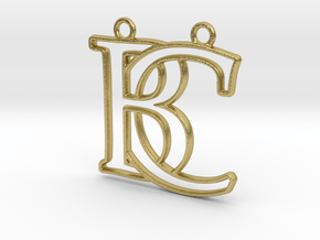 Monogram with initials B&C in Natural Brass
