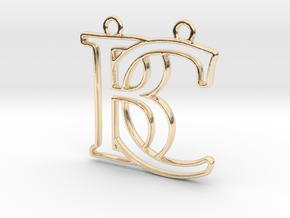 Monogram with initials B&C in 14K Yellow Gold