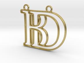Monogram with initials B&D in Natural Brass