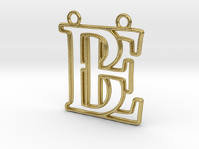 Monogram with initials B&E in Natural Brass
