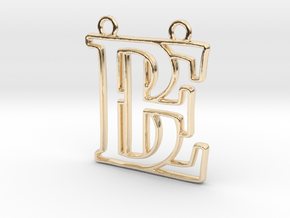 Monogram with initials B&E in 14k Gold Plated Brass
