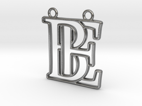 Monogram with initials B&E in Natural Silver