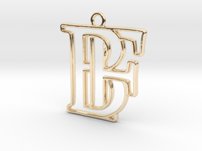Monogram with initials B&F in 14K Yellow Gold