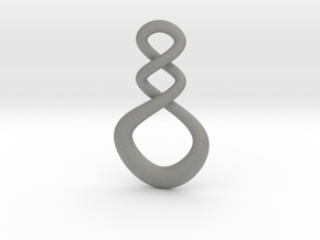 Maori Infinity Pendant in Gray PA12