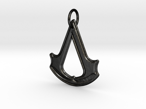 Assassins Creed Keychain in Matte Black Steel