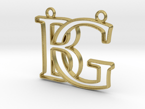 Monogram with initials B&G in Natural Brass