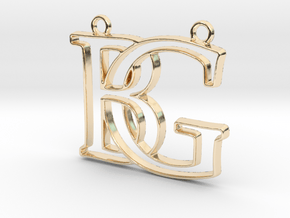 Monogram with initials B&G in 14K Yellow Gold