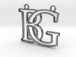 Monogram with initials B&G in Natural Silver