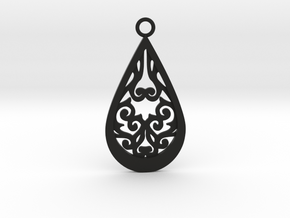 Persephone pendant in Black Natural Versatile Plastic: Large