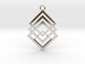 Geometrical pendant no.1 in Platinum: Large