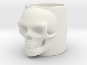 Skull Shot in White Natural Versatile Plastic