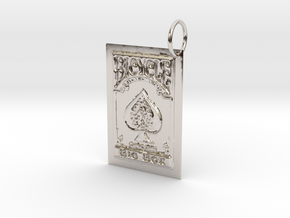 Bicycle Playing Cards Keychain in Platinum