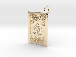 Bicycle Playing Cards Keychain in 14K Yellow Gold