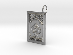Bicycle Playing Cards Keychain in Natural Silver