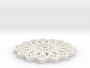 Lelia pendant in White Natural Versatile Plastic: Medium