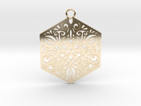 Ornamental pendant in 14k Gold Plated Brass
